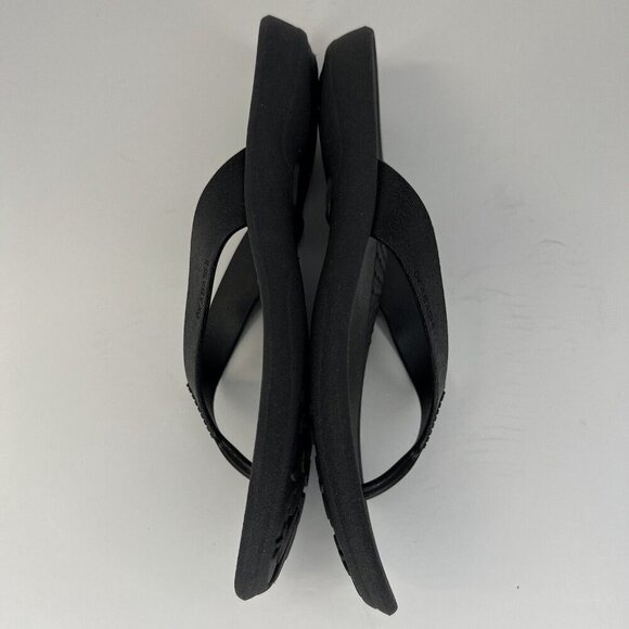 New Okabashi Maui Black Classic Contour Sole FlipFlop Beach Sandals Size Medium - Picture 7 of 9